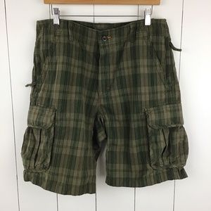 LL Bean Men's 34 Allagash Cargo Shorts Olive Green
